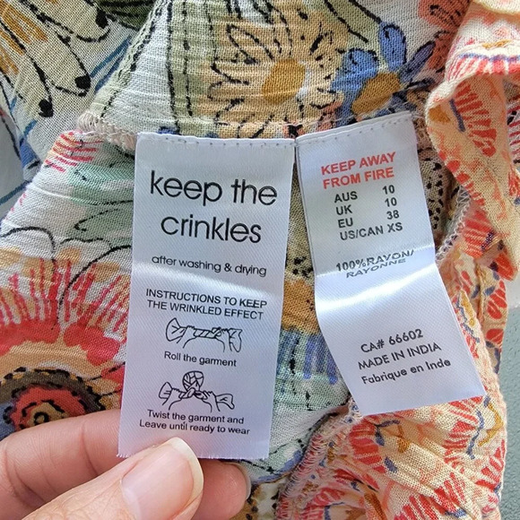 Orientique Australian Floral Dress Womens Size XS Multicolor - Picture 12 of 14